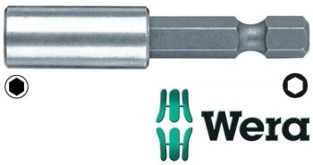 UCHWYT MAGNETYCZNY ZE STALI NIERDZEWNEJ DO BITÓW 1/4'' 50MM WERA W05134480001