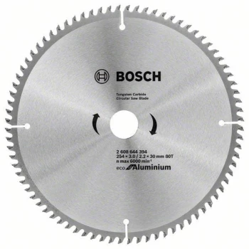 TARCZA PILARSKA ECO ALU 254*3,0/30 80T BOSCH 2608644394