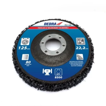 TARCZA WŁÓKNINY ŚCIERNEJ 125MM DEDRA DED F61-125