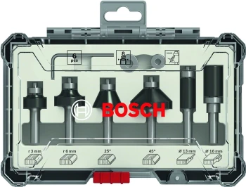 ZESTAW FREZÓW 6 SZT. TRIM&EDGING UCHWYT 8MM BOSCH 2607017469