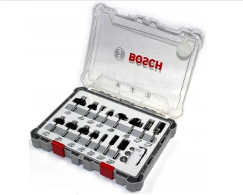 ZESTAW FREZÓW 15 SZT. MIX UCHWYT 6MM BOSCH 2607017471
