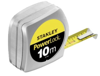 MIARA POWERLOCK, CHROMOWANA OBUDOWA PLASTIKOWA 10M/25MM [L] STANLEY S/33-442-1