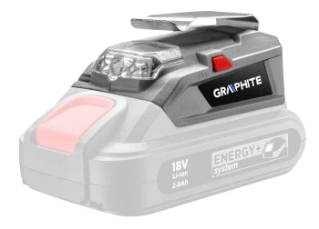 LATARKA AKUMULATOROWA 18V LI-LION Z WYJŚCIEM USB GRAPHITE 58G025