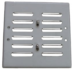 KRATKA METALOWA Z SZYLDEM NIERDZEWNYM 14*14CM I ŻALUZJĄ UN KRA 14*14CHZ