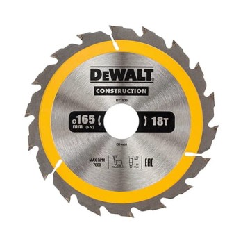PIŁA TARCZOWA DO DREWNA 165/30MM, 18 ZĘBÓW DEWALT DT1936-QZ