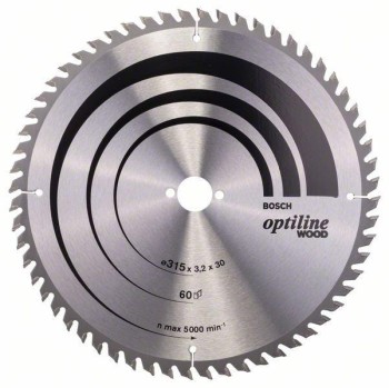 PIŁA TARCZOWA-T OPTILINE WOOD 315*3,2*30/Z60 BOSCH 2608640651