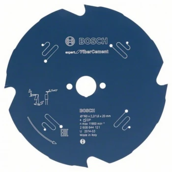 TARCZA PILARSKA EXPERT FOR CEMENT 160*20*2.2MM 4T BOSCH 2608644121