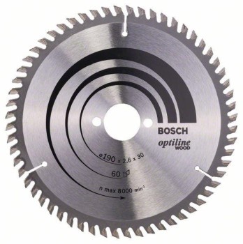 PIŁA TARCZOWA-H OPTILINE WOOD 190*2.6*30/60Z BOSCH 2608641188