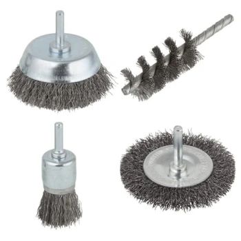 ZESTAW SZCZOTEK DRUCIANYCH 4SZT. WOLFCRAFT 2133000