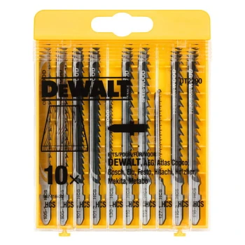 ZESTAW BRZESZCZOTÓW DO WYRZYNARKI DO DREWNA 10SZT. DEWALT DT2290