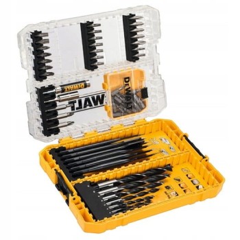 ZESTAW WIERTEŁ I BITÓW DO DREWNA 57 EL DEWALT DT70758