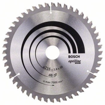 PIŁA TARCZOWA-T OPTILINE WOOD 216*2.8*30Z48 BOSCH 2608640641