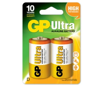 BATERIA ULTRA+ ALKALINE LR20 1.5V 2SZ GP BATTERY GP13AUP-U2