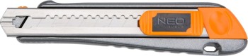 NÓŻ, NOŻYK Z OSTRZEM ŁAMANYM 18 MM METALOWY KORPUS NEO 63-021