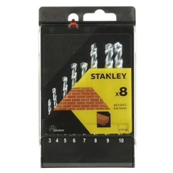 WIERTŁA DO MURU KPL. 8 SZT STANLEY S/STA56040