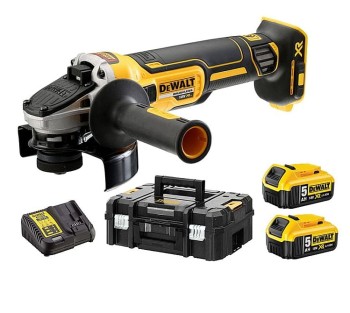 SZLIFIERKA KĄTOWA AKUMULATOROWA 125 MM XR 2*5,0AH DEWALT DCG405P2