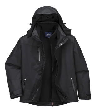 KURTKA OCIEPLANA 3W1 S553 CZARNA XL PORTWEST KUR S553 XL