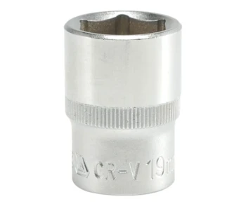 NASADKA KRÓTKA 6-KĄTNA CHROMOWANA 1/2'' 19MM YATO YT-1212