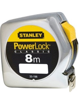 MIARA POWERLOCK, CHROMOWANA OBUDOWA PLASTIKOWA 8M/25MM [L] STANLEY S/33-198-1