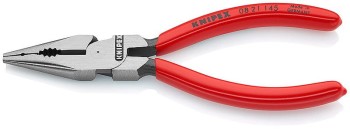 SZCZYPCE UNIWERSALNE Z OSTRO ZAKOŃCZONYMI SZCZĘKAMI PCV 145M KNIPEX KN 08 21 145