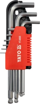 KLUCZE HEX KULKA ZESTAW 9-CZĘŚCIOWY 1,5-10MM YATO YT-0505