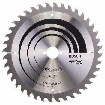 PIŁA TARCZOWA-H OPTILINE WOOD 250*3,2*30/Z40 BOSCH 2608640728