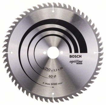 PIŁA TARCZOWA-H OPTILINE WOOD 250*3,2*30/Z60 BOSCH 2608640729