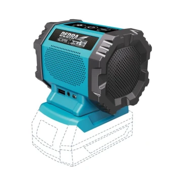 GŁOŚNIK AKUMULATOROWY BLUETOOTH 18V USB SAS DEDRA DED7004