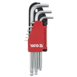 KLUCZE HEX KULKA ZESTAW 9-CZĘŚCIOWY 2,0-10MM YATO YT-0507