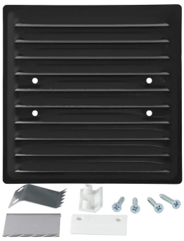 KRATKA METALOWA 150*150MM UCHWYT ROZPRĘŻNY CZARNA UN KRA 303-4 CZ