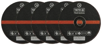 KOMPLET TARCZ DO CIĘCIA METALU 75MM*2MM YATO YT-0994