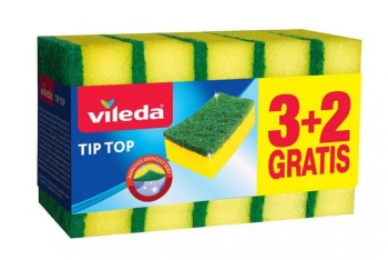 GĄBKA DO NACZYŃ TIP TOP 3+2GRATIS VILEDA BHP HIC 3996