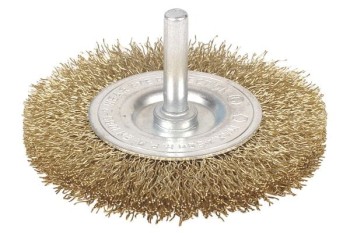 Szczotka tarczowa 75 mm - drut mosiężny, trzpień WOLFCRAFT 2110000