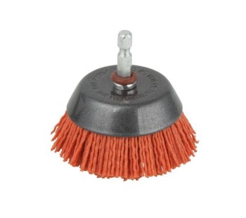Szczotka doczołowa 65 mm - pokryta nylonem / zgrubna WOLFCRAFT 1506000