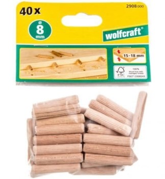 KOŁKI POŁĄCZENIOWE 8*40MM 40SZT BUK WOLFCRAFT 2908000