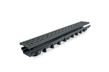 SYSTEM 1000*63 KANAŁ Z KRATĄ PP LINE A15 CZARNY UN MX 01713
