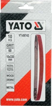 TAŚMA ŚCIERNA BEZKOŃCOWA 10SZT P60 10*330MM YATO YT-09743