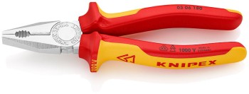 SZCZYPCE UNIWERSALNE IZOLOWANE VDE 180MM KNIPEX KN 03 06 180