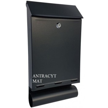 SKRZYNKA NA LISTY Z TUBĄ A-4T ANTRACYT METALBUD SKL A4701