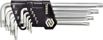 KLUCZE TORX KOMPLET 9 SZTUK T15 - T55 CR-V VOREL W-56478