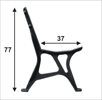 NOGA DO ŁAWKI MIEJSKA NR2, 5 DESEK UN NOGA MIE 2