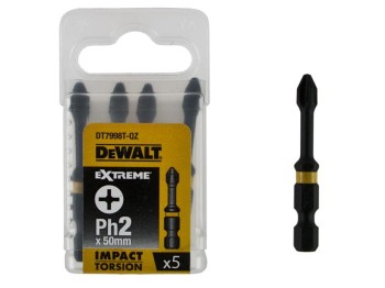 GROT, BIT, KOŃCÓWKA UDAROWA PH2*50 TORSION 5 EL. DEWALT DT7998T