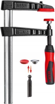 ŚCISK ŚRUBOWY STOLARSKI ŻELIWNY TG 300/140MM BESSEY BY TG30-2K