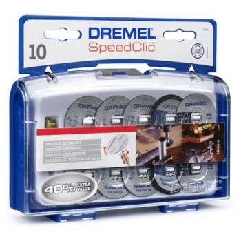 ZESTAW DO SC690 TARCZE 10 SZT. + TRZPIEŃ DREMEL 2615S690JA