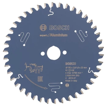TARCZA PILARSKA EXPERT FOR ALUMINIUM 150*20*2.6 42 T BOSCH 2608644093