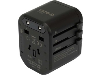 ADAPTER PODRÓŻNY UNIW. USB, USB-C 18W YATO YT-81300
