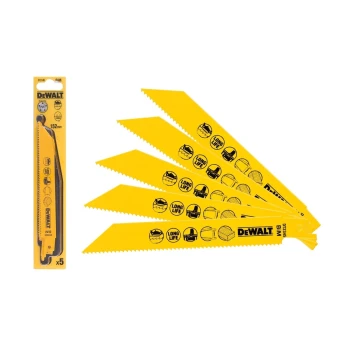 BRZESZCZOTY DO PIŁY SZABLASTEJ 152*2.5MM 5 SZT. DEWALT DT2345