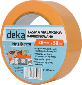 TAŚMA RYŻOWA MALARSKA IMPREGNOWANA 38MM*50M DEKA D-300-0021