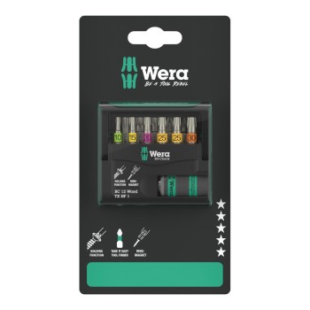 ZESTAW BITÓW BIT-CHECK 12 WOOD TX HF 1 SB, 12CZ WERA W05073641001