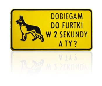TABLICA 15*29CM DOBIEGAM DO FURTKI W 2 SEKDY A TY? UN TAD P1